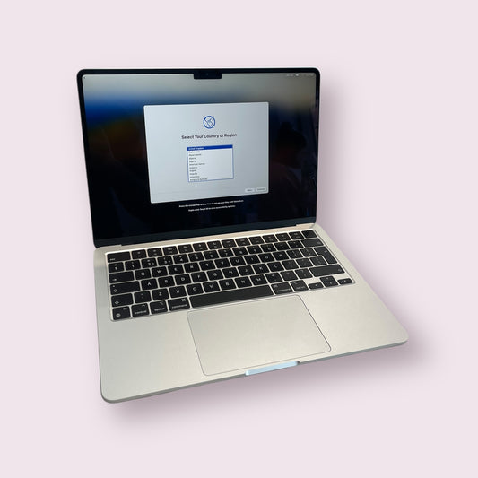 Apple MacBook air 13" M2 2022 A2681 - M2, 16GB RAM, 512GB SSD, Mac OS Sequoia - Starlight Silver - Grade A