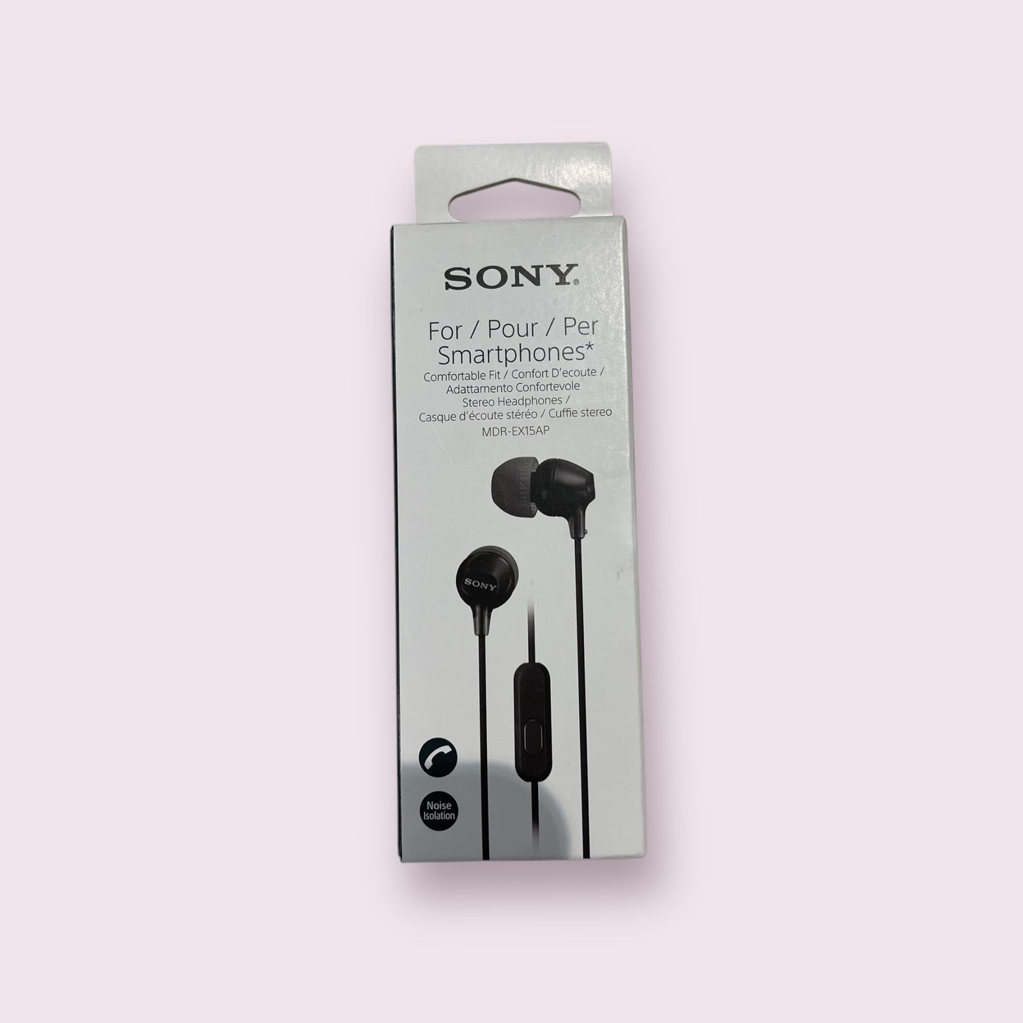 Sony MDR-EX15AP in-ear Wired 3.5mm Noise isolation earphones ear buds
