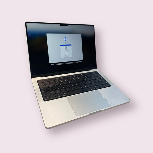 Apple Macbook Pro 14" M1 Pro 2021 A2442 - M1 Pro, 16GB RAM, 512GB SSD, Mac OS Sequoia - Silver - Grade B-