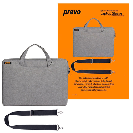 Prevo 15.6 Inch Laptop Bag, Cushioned Lining, With Shoulder Strap