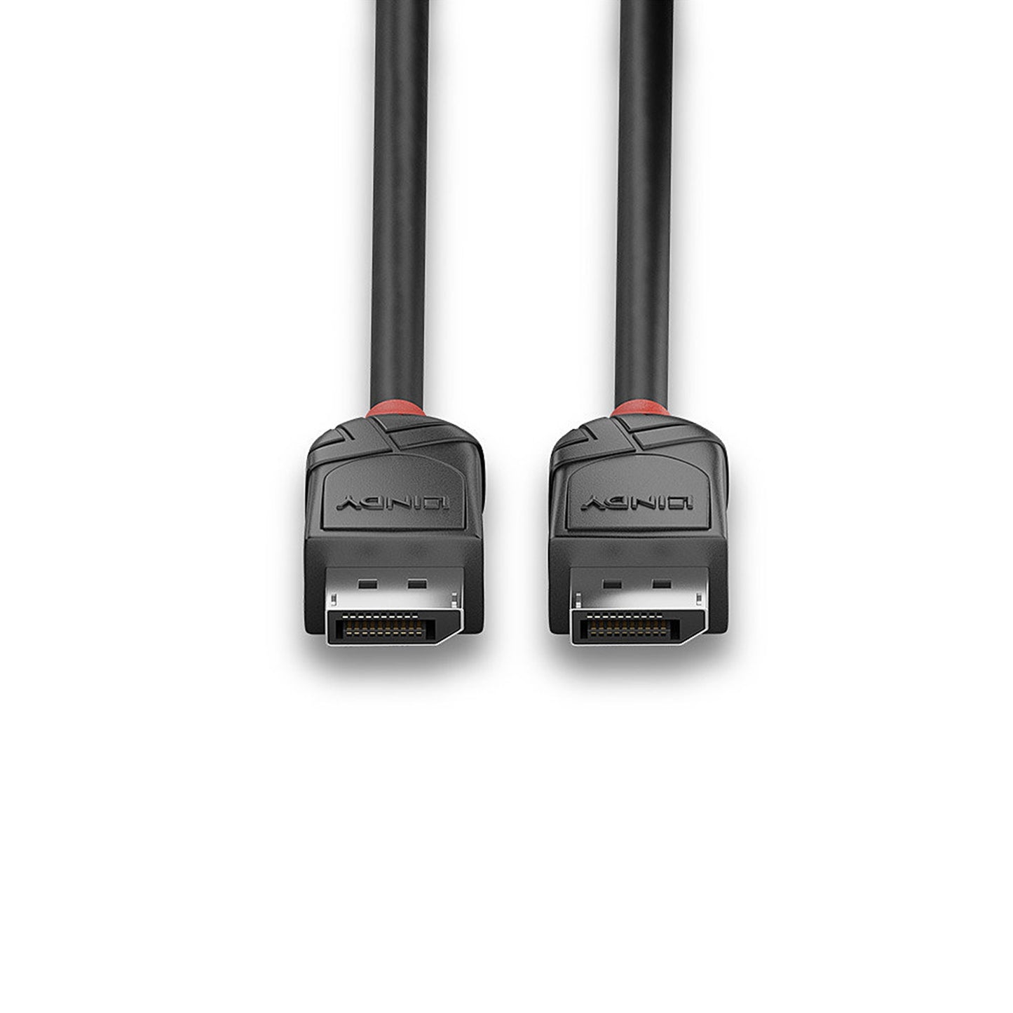 LINDY 36494 Black Line DisplayPort Cable, DisplayPort 1.2 (M) to DisplayPort 1.2 (M), 1.5m, Black & Red, Supports UHD Resolutions up to 4096x2160@60Hz, Triple Shielded Cable, Corrosion Resistant Copper 30AWG Conductors, Retail Polybag Packaging