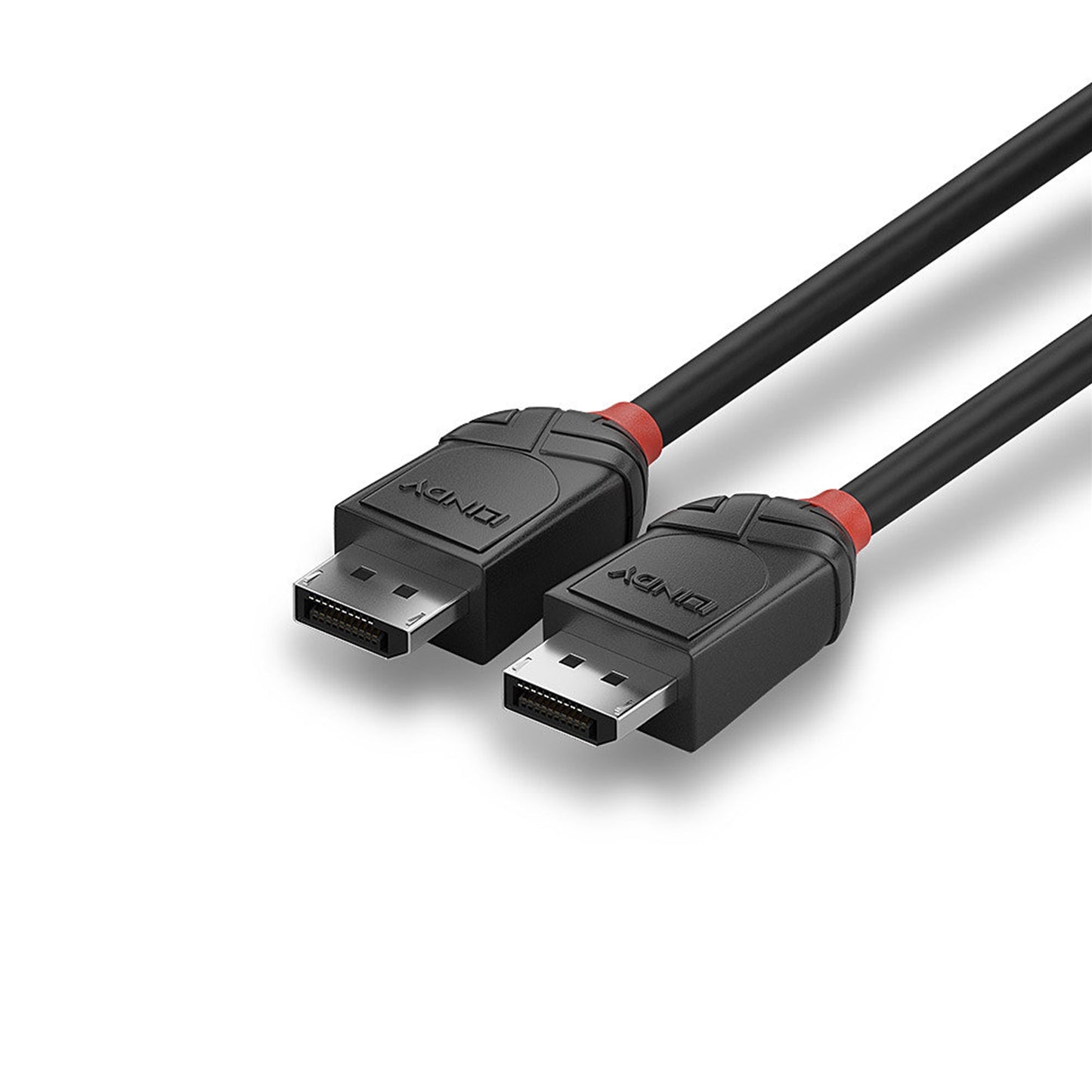 LINDY 36494 Black Line DisplayPort Cable, DisplayPort 1.2 (M) to DisplayPort 1.2 (M), 1.5m, Black & Red, Supports UHD Resolutions up to 4096x2160@60Hz, Triple Shielded Cable, Corrosion Resistant Copper 30AWG Conductors, Retail Polybag Packaging