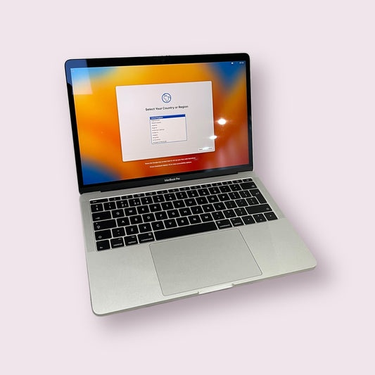Apple Macbook pro 13" retina A1708 2017 Silver - 8GB RAM, i5 @ 2.0GHz 128GB SSD Mac OS Ventura - Grade B