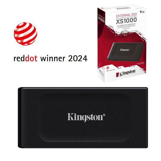 Kingston XS1000 (SXS1000/1000G) 1TB Portable External SSD, Read 1050MB/s, Write 1000MB/s, USB 3.2 Gen 2