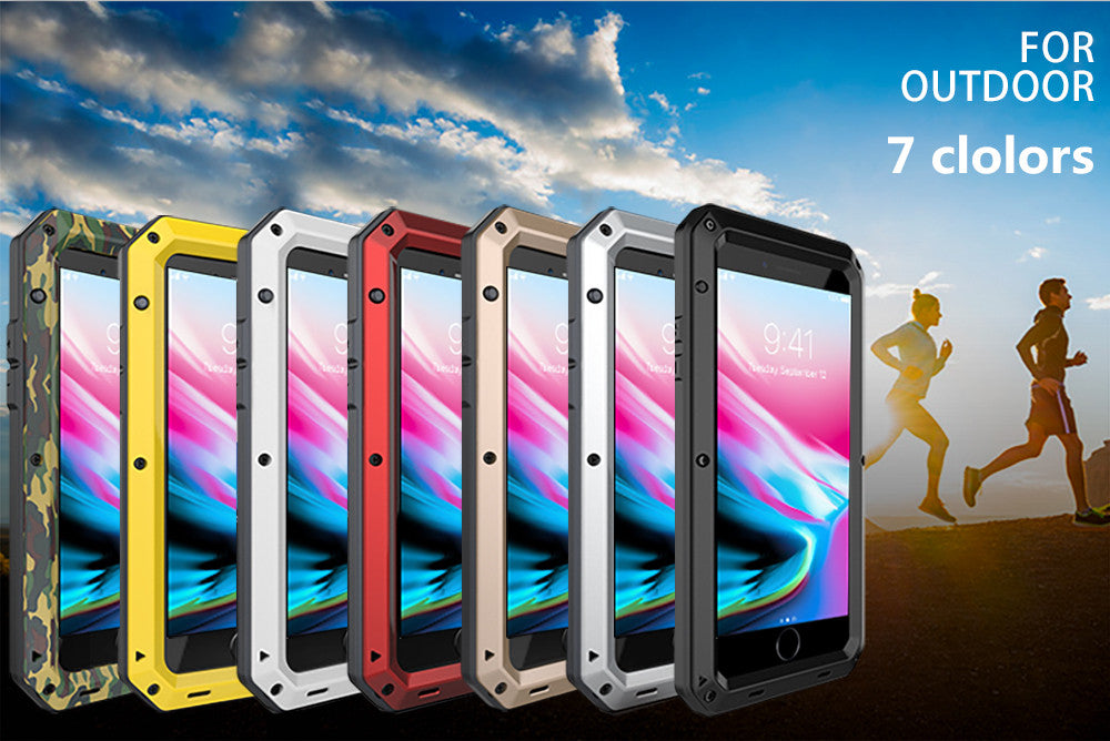 TANK Heavy Duty Protection Armor Metal Phone Case for iPhone Aluminum Shockproof Cover