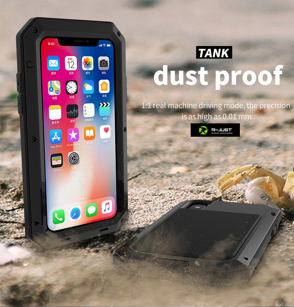 TANK Heavy Duty Protection Armor Metal Phone Case for iPhone Aluminum Shockproof Cover
