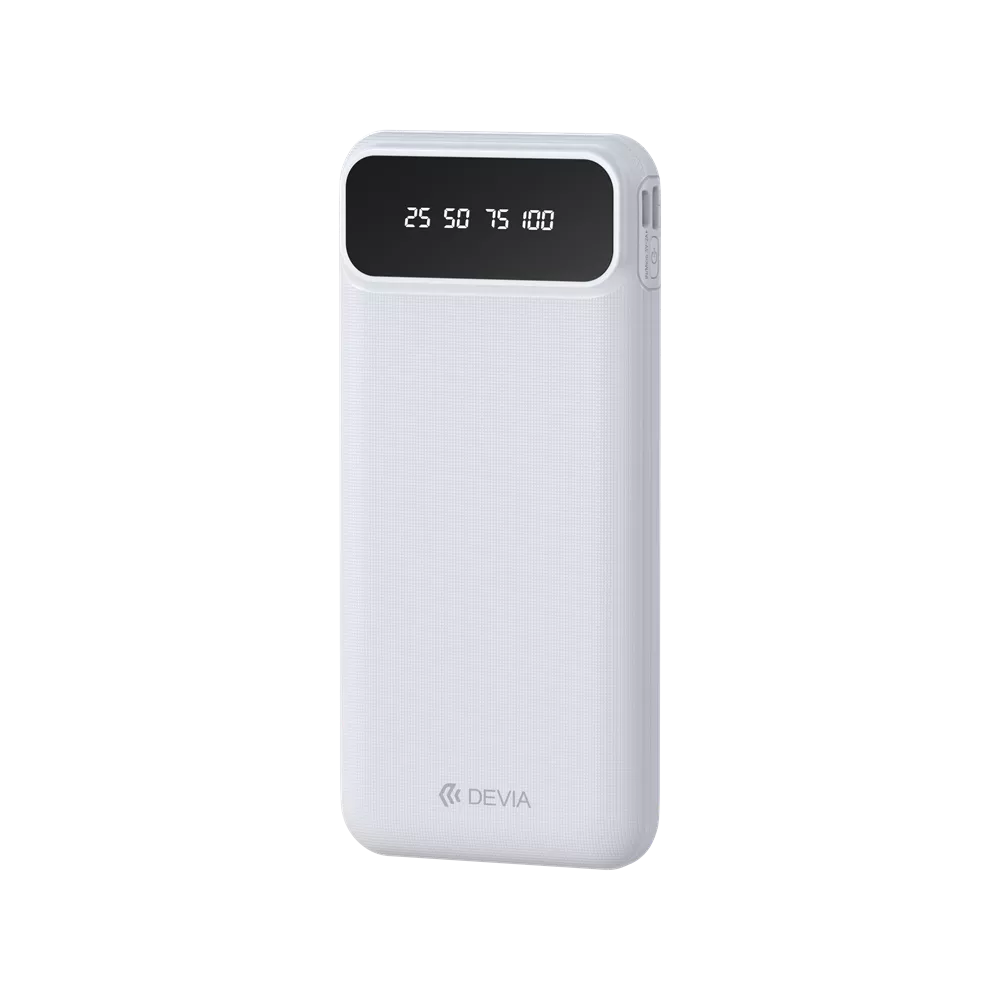 Devia - 10,000mAh Digital Display Powerbank & USB, Lightning, MicroUSB & USB-C Cable