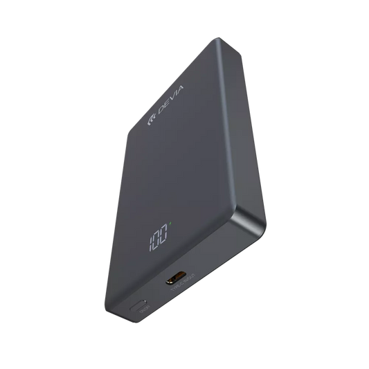 Devia - 10,000mAh 20W PD MagSafe Metal Mini Digital Powerbank - Space Grey