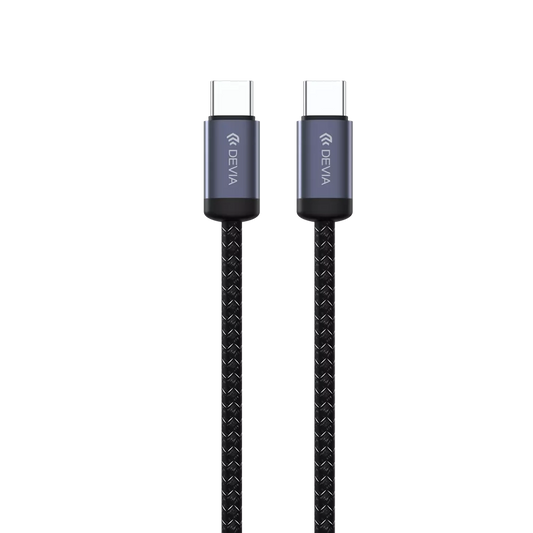Devia - 3m (60W) Mesh Armour USB-C to USB-C Cable - Black