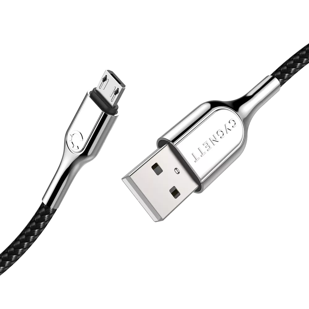 Cygnett - 3m (2.4A) USB to MicroUSB Braided Armour Cable - Black
