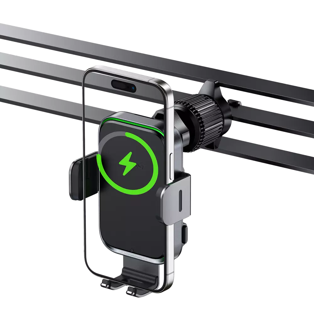 Acefast - 15W Automatic Sensor Wireless Charging Car Vent Holder - Black