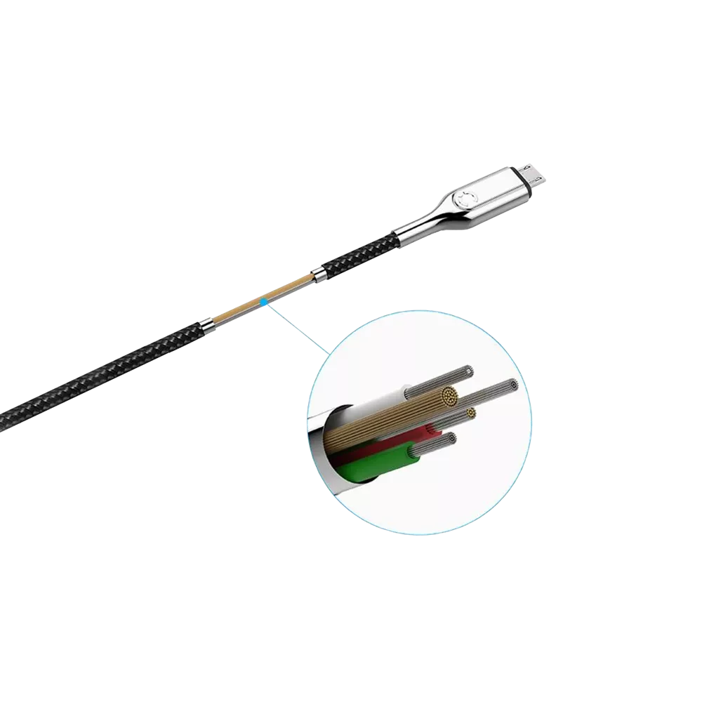 Cygnett - 3m (2.4A) USB to MicroUSB Braided Armour Cable - Black