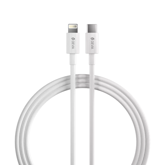 Devia - 2m (27W) Power Delivery - USB-C to Non-MFI Lightning Cable - White