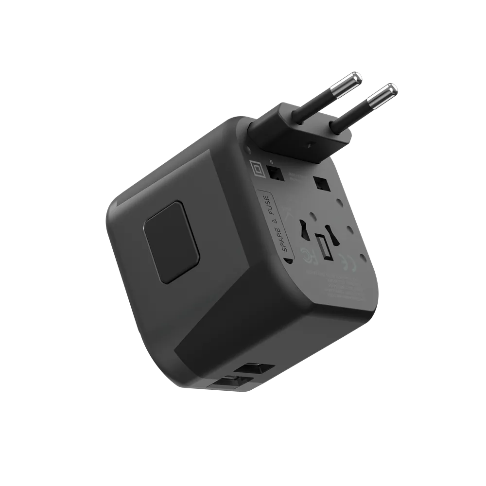 Devia - Global Multiple Function Travel Adapter - Black