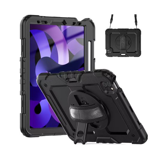 Guardian Case with Hand & Shoulder Strap for iPad 10 (2022) & iPad 11 (2025) - Black