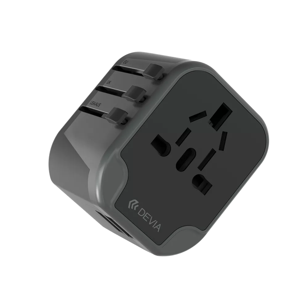 Devia - Global Multiple Function Travel Adapter - Black