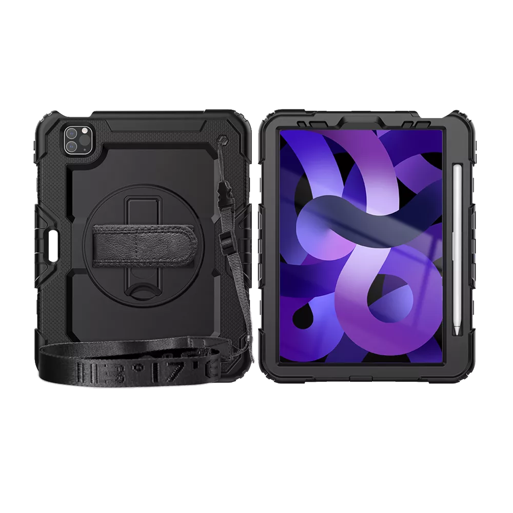 Guardian Case with Hand & Shoulder Strap for iPad 10 (2022) & iPad 11 (2025) - Black