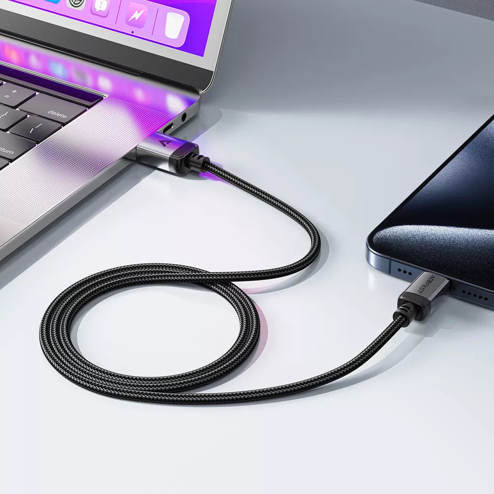 Acefast - 1.2m (3A) USB to USB-C Braided Aluminium Alloy Cable - Black