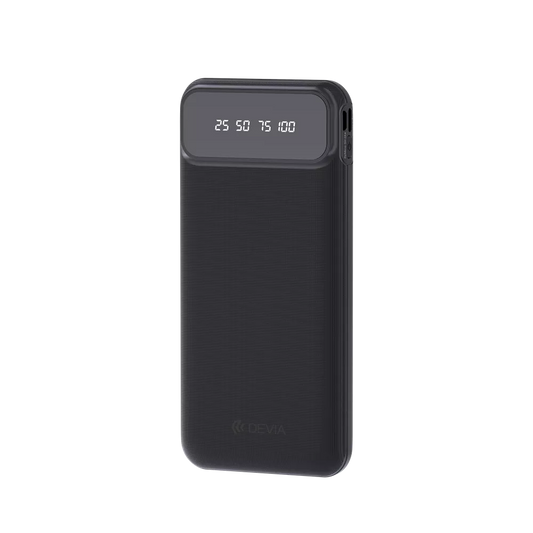 Devia - 10,000mAh Digital Display Powerbank & USB, Lightning, MicroUSB & USB-C Cable