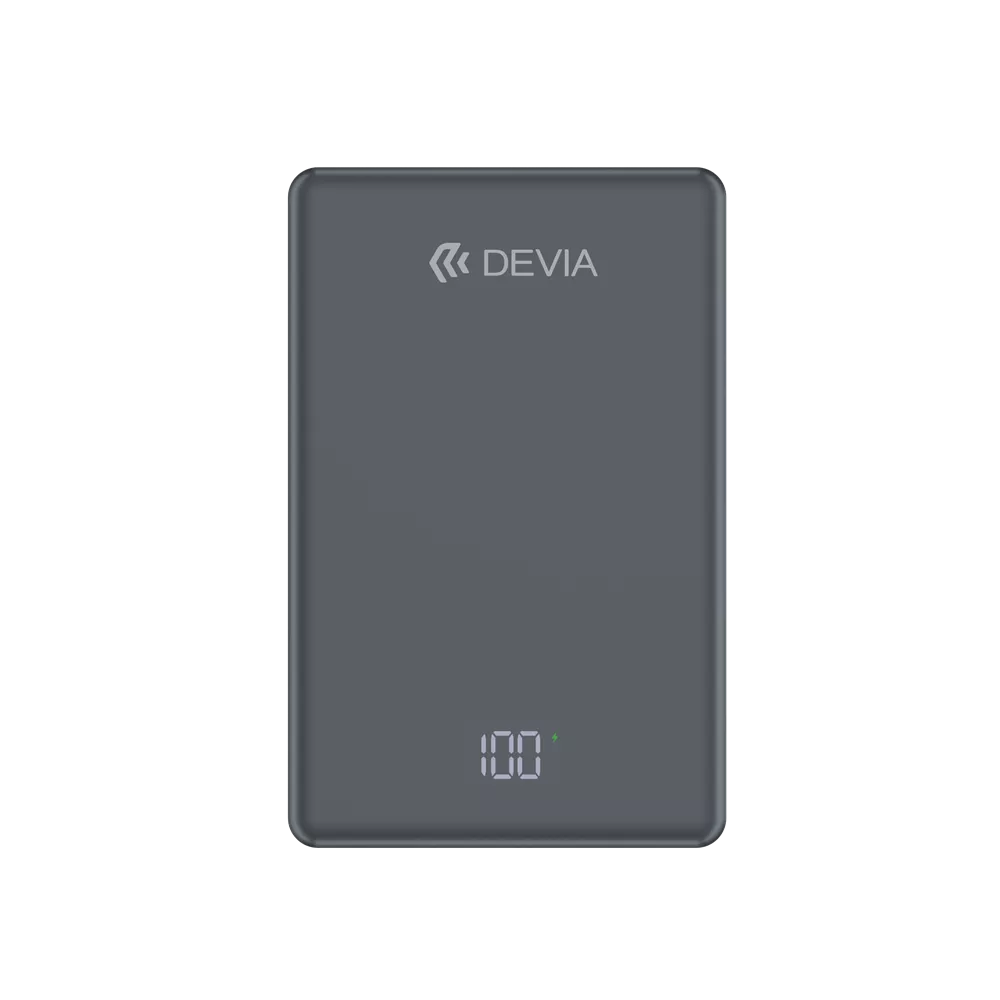 Devia - 5,000mAh 20W PD MagSafe Metal Mini Digital Powerbank - Space Grey