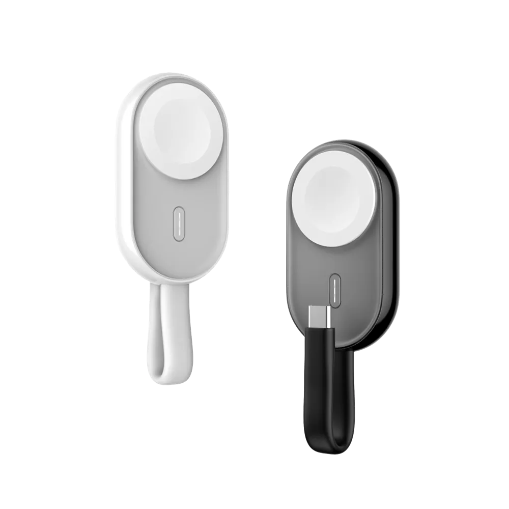 Veger - Pomme - 1,200mAh LED Indicator Pendant Ultra Portable Powerbank for Apple Watch - White
