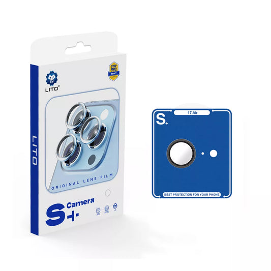 Lito - Camera Ring Glass & Easy Install Applicator for iPhone 17 Air - Black