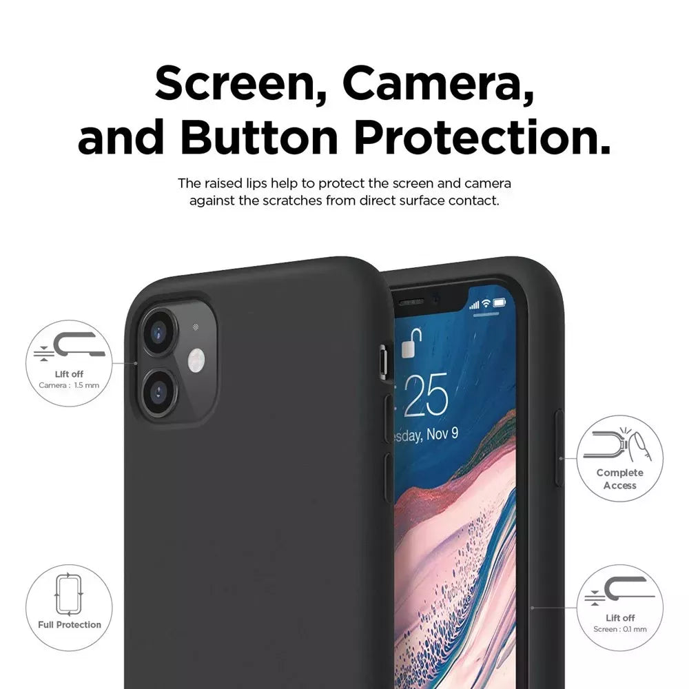 Xquisite Silicone Case for iPhone 12 Pro Max - Black