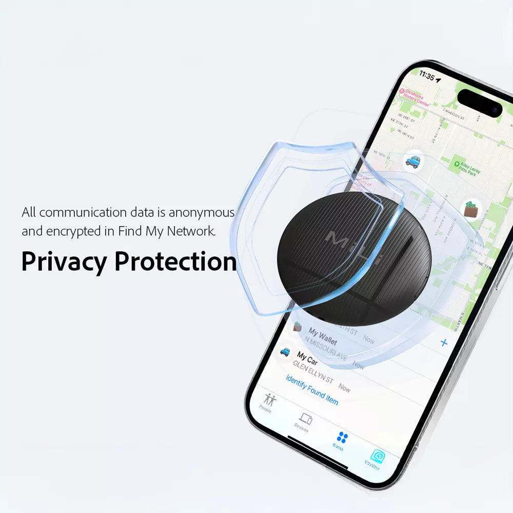 MiLi - LiTag MFI (Apple Approved) Find My Item Finder Keyring - Black