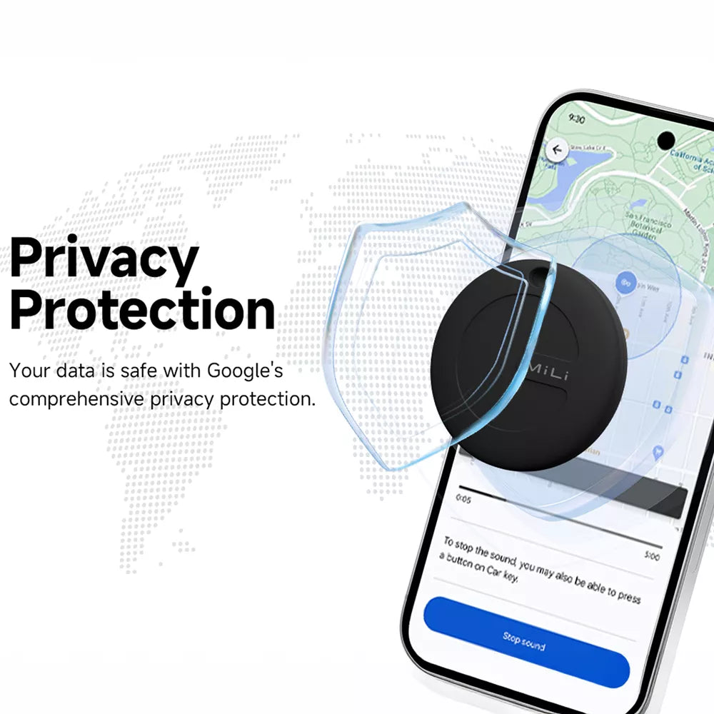 MiLi - MiTag Go (Android Approved) Find My Item Finder Keyring - Black