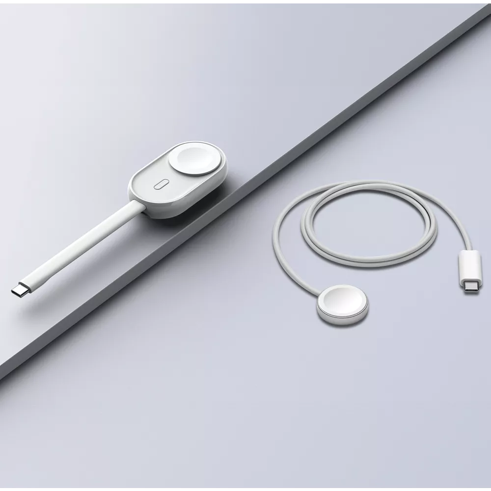 Veger - Pomme - 1,200mAh LED Indicator Pendant Ultra Portable Powerbank for Apple Watch - White