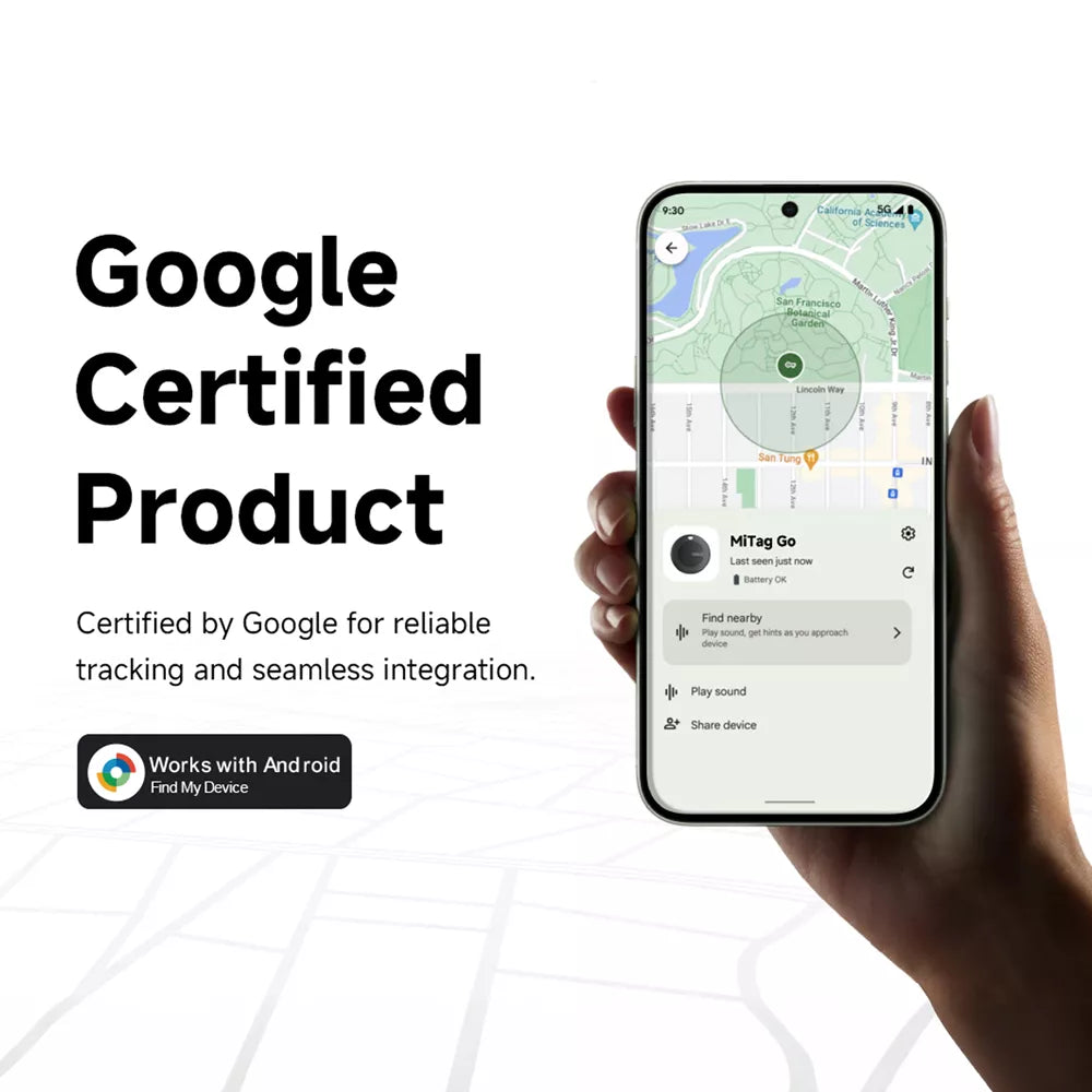 MiLi - MiTag Go (Android Approved) Find My Item Finder Keyring - Black