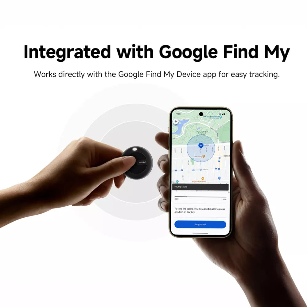 MiLi - MiTag Go (Android Approved) Find My Item Finder Keyring - Black
