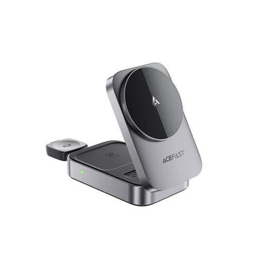 Acefast - 22.5W MagSafe Wireless Magnetic Charging Station for Apple iPhone, Airpods & Watch - Grey
