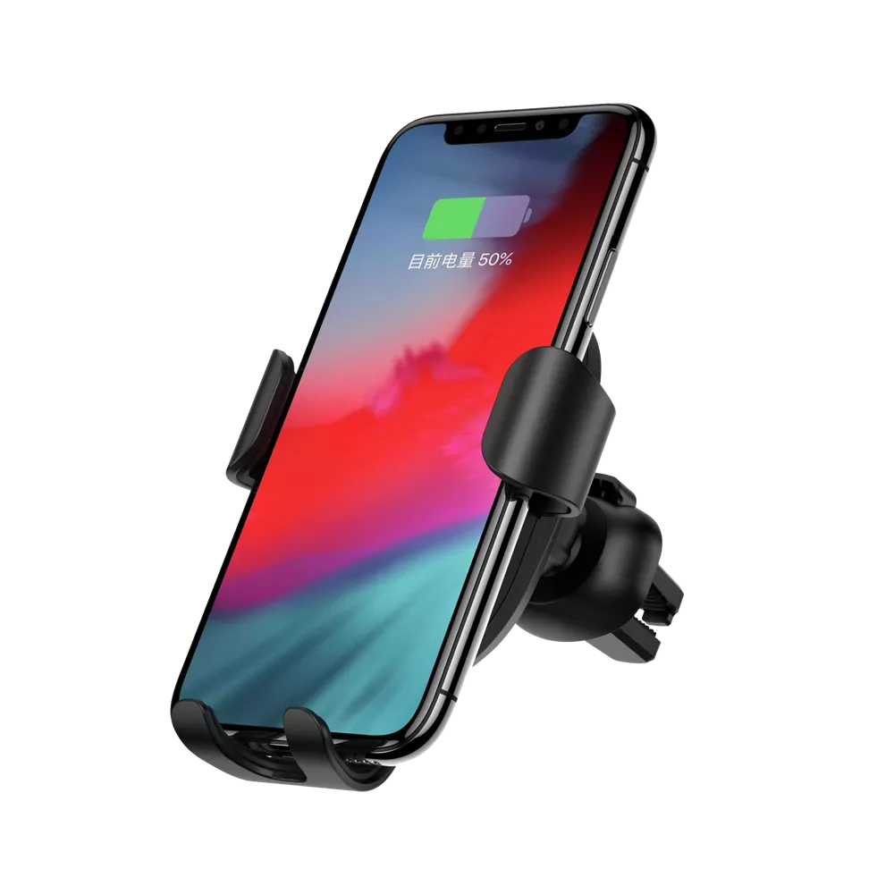 Devia - 10W Wireless Charging Gravity Sensor Air Vent Car Holder - Black