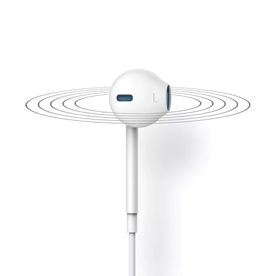 Devia - 3.5mm Earphones with Microphone & Volume Control - White