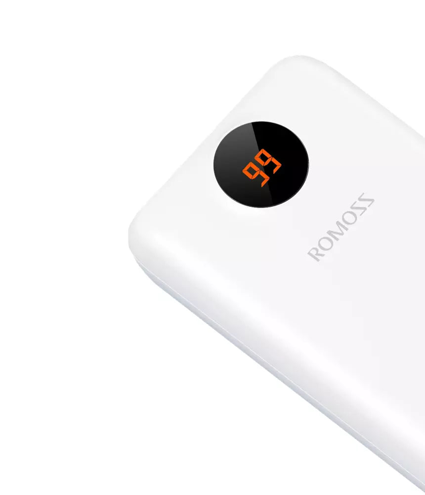 Romoss - SW20S Pro - 20,000mAh 30W Digital Display Powerbank - White