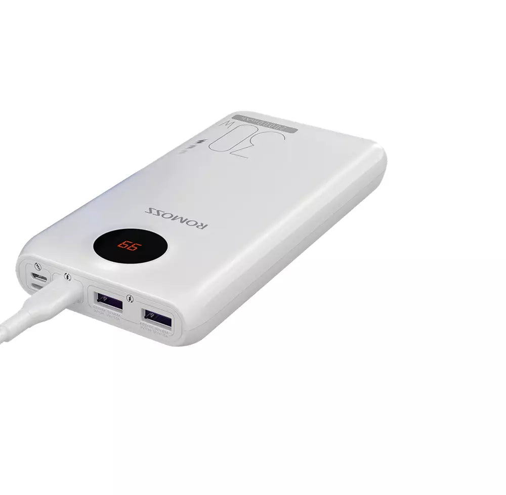 Romoss - SW20S Pro - 20,000mAh 30W Digital Display Powerbank - White