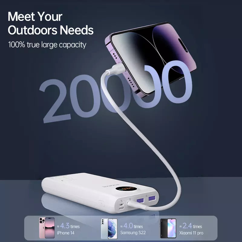 Romoss - SW20S Pro - 20,000mAh 30W Digital Display Powerbank - White