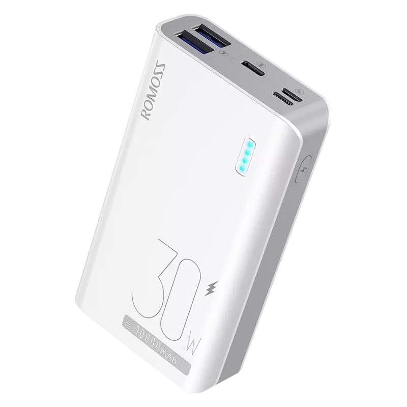 Romoss - Sense 4S Pro - 10,000mAh 30W LED Indicator Powerbank - White
