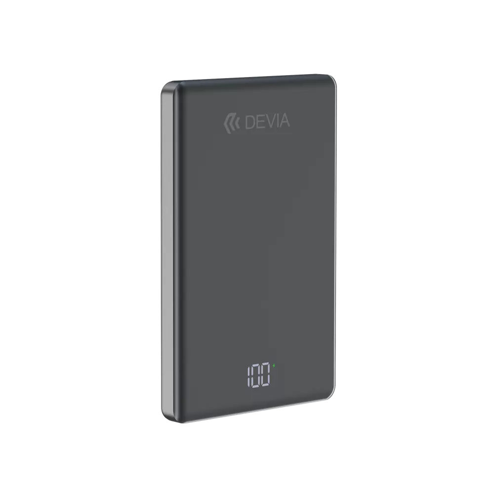 Devia - 5,000mAh 20W PD MagSafe Metal Mini Digital Powerbank - Space Grey