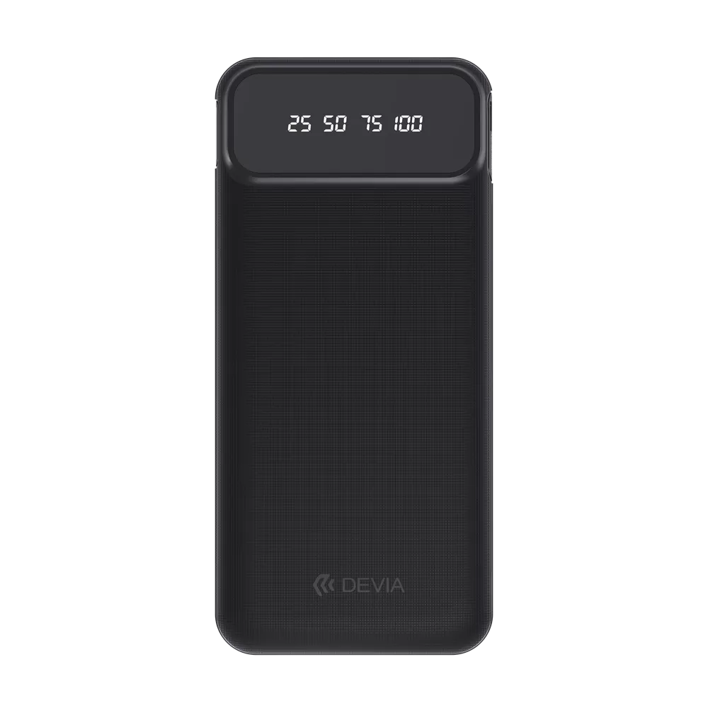 Devia - 10,000mAh Digital Display Powerbank & USB, Lightning, MicroUSB & USB-C Cable