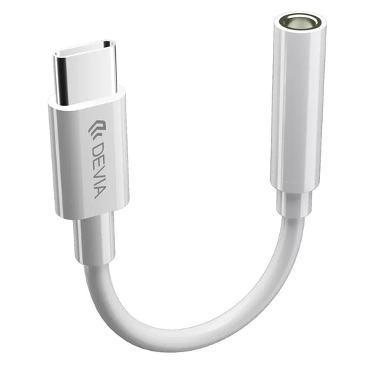 Devia - Type C to 3.5mm Headphone Adapter - White