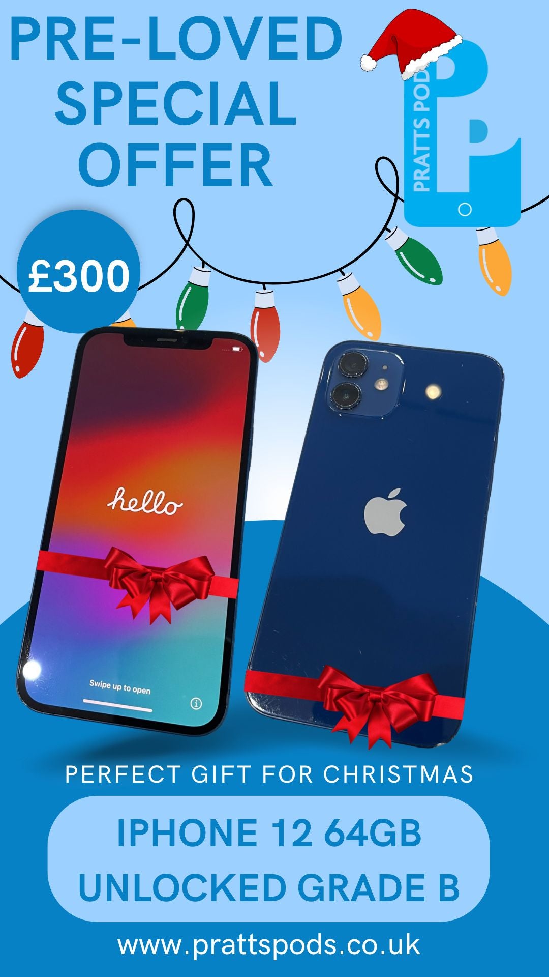 CHRISTMAS SPECIAL - Apple iPhone 12 64GB - Unlocked - Grade B - Various Colours