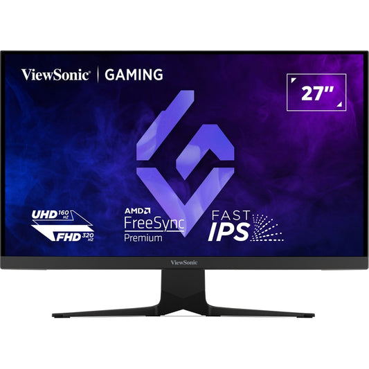 Viewsonic XG275D1-4K 27 Inch Dual Mode 4K IPS Gaming Monitor, 0.5ms, 160Hz, HDMI, DisplayPort, Freesync, Height Adjustable, Swivel, Speakers, VESA
