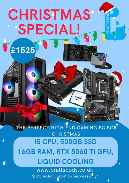 Brand New HIGH END Custom Built Gaming PC, i5-14560 @ 2.5GHz, 16GB RAM, 480GB SSD, GTX5060, Windows 11 Home