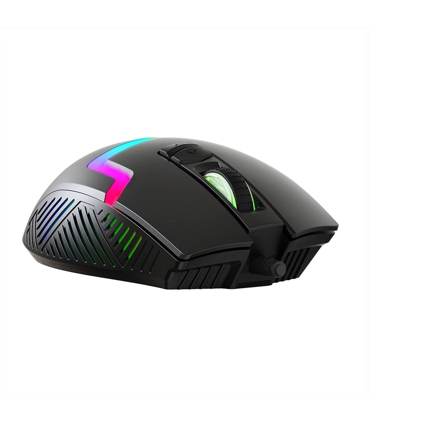 Marvo Scorpion M791W Wireless and Wired Dual Mode Gaming Mouse, Rechargeable, RGB with 7 Lighting Modes, 6 adjustable levels up to 10000 dpi, Gaming Grade Optical Sensor with 8 Buttons, Black
