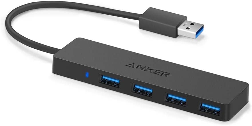 Anker 4-Port USB 3.0 Ultra Slim Data Hub for Macbook, Mac Pro/mini, iMac, Surface Pro, XPS, Notebook PC, USB Flash Drives, Mobile HDD, and More