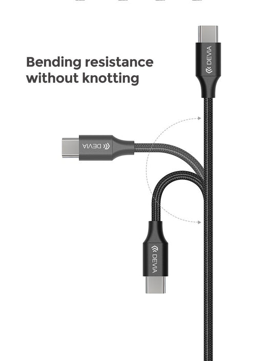 1m (2.4A) Mesh armour USB to MicroUSB Cables - Grey - Devia