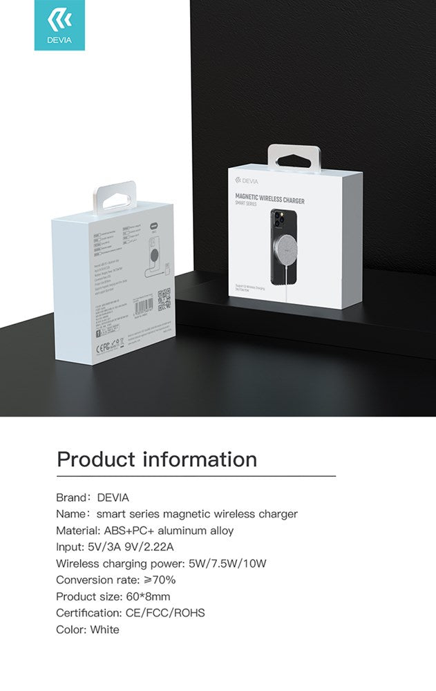 Devia - USB-C to MagSafe Charger for all iPhone 14, iPhone 13 & iPhone 12 Devices - White