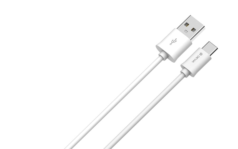 Devia - 1m (2.1A) USB to Type C Cable - White
